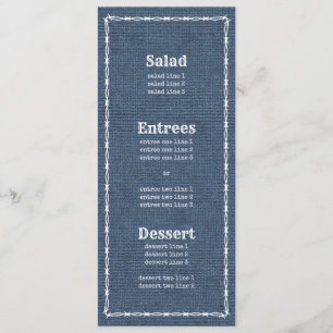 Menu Country Blue Denim et Barb Wire 2