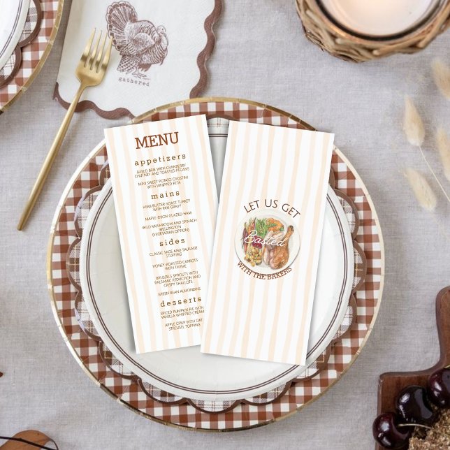 Menu Cozy Harvest Thanksgiving Turkey Fall Dinner  (Créateur téléchargé)