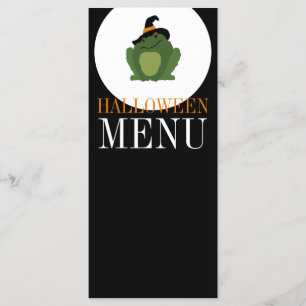 Menu Crapaud Sorcière Mignon, Halloween