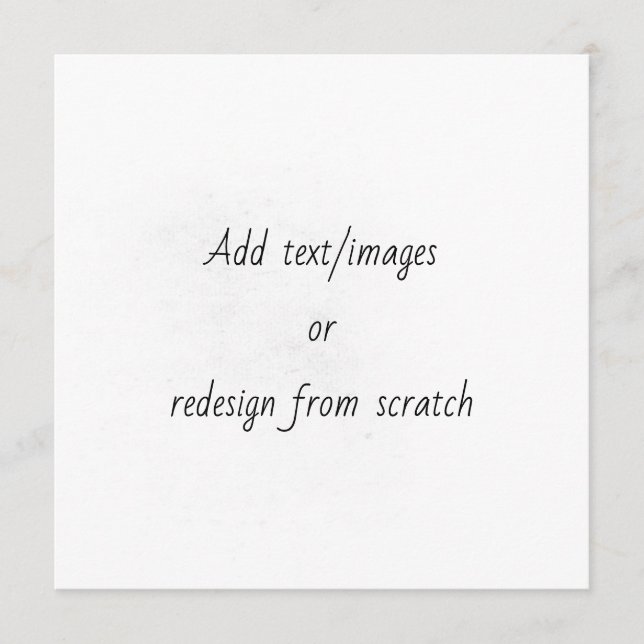 Menu Créez les vôtres (Devant)