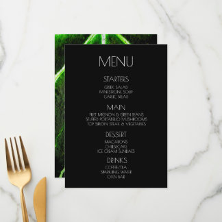 Menu Créez vos propres veines - Feuilles vertes