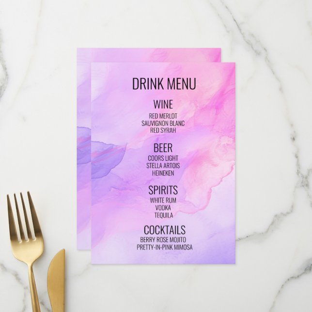 Menu Créez votre propre boisson - Boisson Arrière - pla (Devant/Arrière en situation)