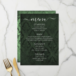 Menu Créez votre propre damas gothique Vintage personna