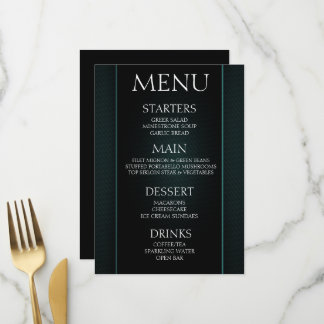 Menu Créez Votre Propre - Événement Minimaliste Noir et