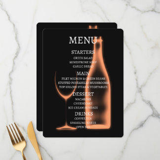Menu Créez Votre Propre Verre à Vin et Bouteille à Rayo