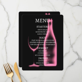 Menu Créez Votre Propre Verre à Vin et Bouteille à Rayo