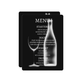 Menu Créez Votre Propre Verre à Vin et Bouteille à Rayo