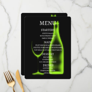 Menu Créez votre propre verre et bouteille de vin X-Ray