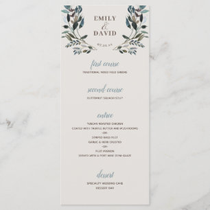 Menu Crest jardin   Eggshell   Mariage 4 cours