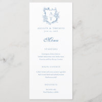 Crest Monogram Vibrant Mariage bleu