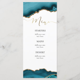 Menu d'agate turquoise turquoise