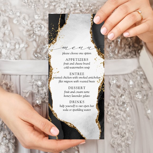 Menu d'agrafage noir, or et gris (Créateur téléchargé)