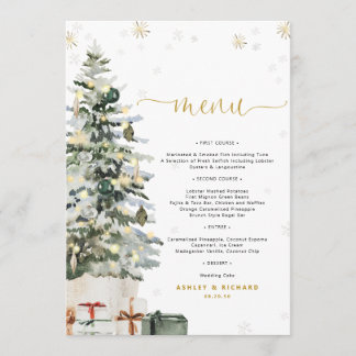 Menu de Baby Shower Arbre de Noël