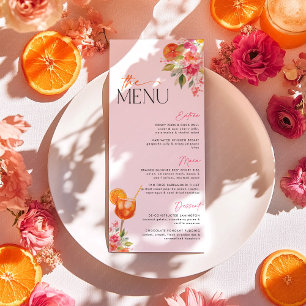 Menu de Baby Shower Coup de Foudre au Spritz Citro