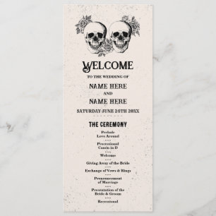 Menu de bienvenue Halloween crâne Cérémonie de mar