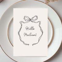 Menu de bordure de ruban Whimsical avec nom