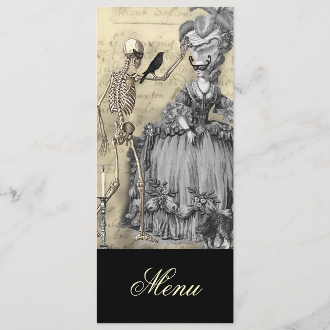 Menu de boule de mascarade de Halloween (Devant)