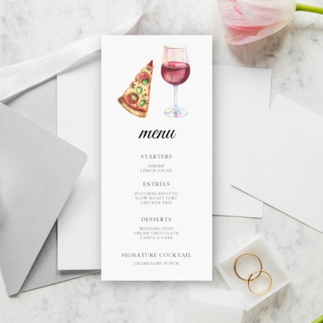 Menu de douche de mariée à paire parfaite (Créateur téléchargé)