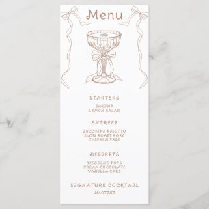 Menu de douche de mariée au Martini Espresso