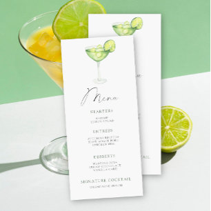 Menu de douche de mariée Margarita
