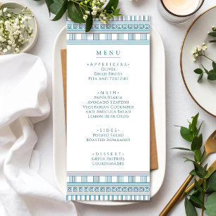 Menu de fête avec pour la fête grecque ou romaine