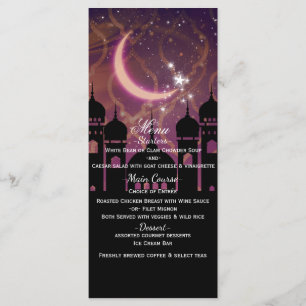 Menu de fête marocain moyen-oriental Nuits arabes