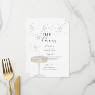 Menu de la Baby Shower de Perles & Prosecco