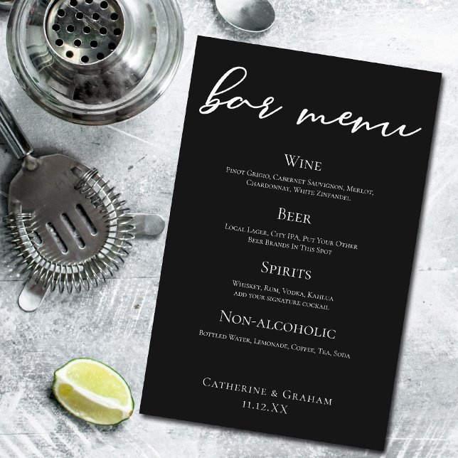 Menu de la barre de Mariage officielle de Black Wh (Créateur téléchargé)
