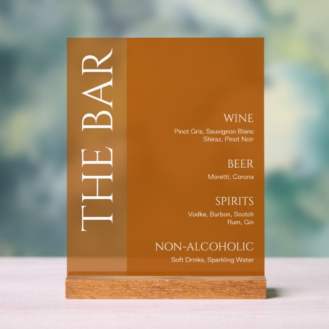 Menu de la barre de Mariages à deux tons en terre  (Neutre)