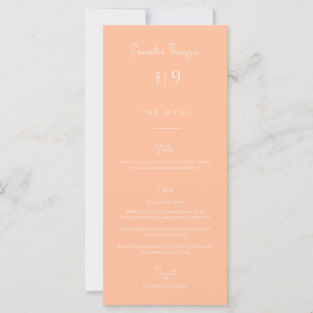 Menu de la carte de Merci de pêche moderne Escort (Devant)