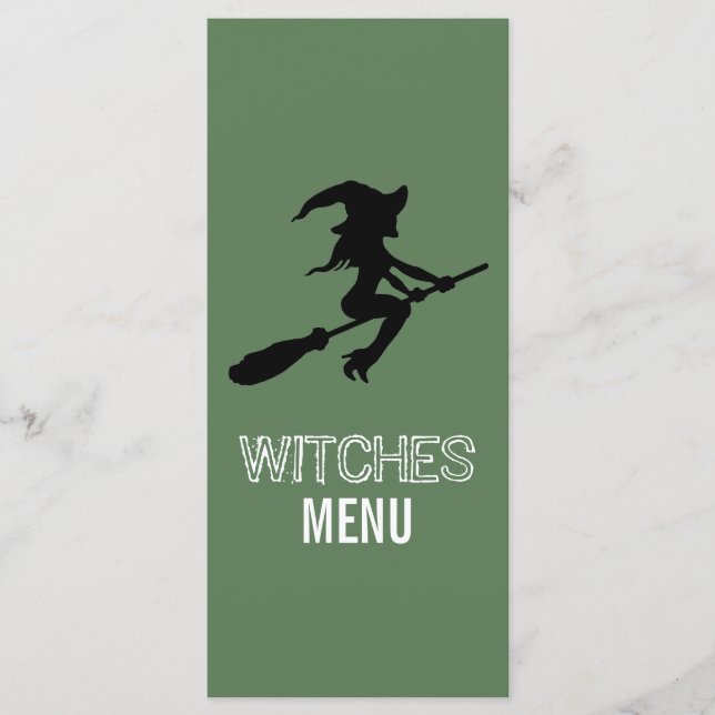 Menu de la fête de la sorcière sur balai (Devant)