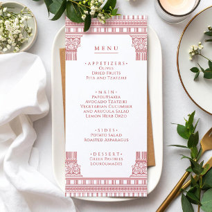 Menu de la fête des déesses en rose
