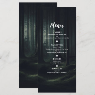 Menu de mariage Arbres de la forêt sombre et lunat