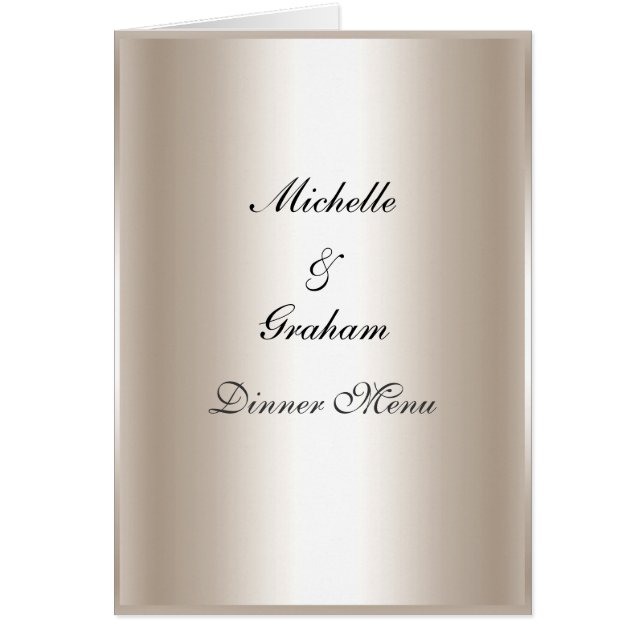 Menu de mariage Argent (Devant)