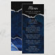 Menu de mariage Bleu marine et Agate argentée