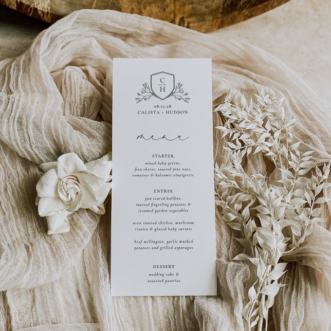 Menu de mariage BRUNSWICK CREST (Créateur téléchargé)