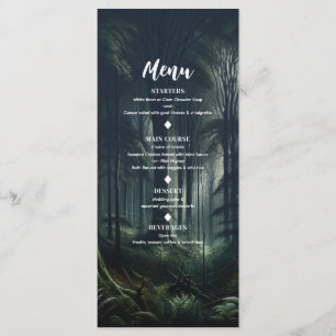 Menu de mariage d'anniversaire de la forêt sombre 