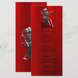 Menu de mariage d'Halloween élégant