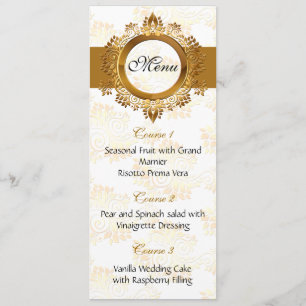 menu de mariage d'or