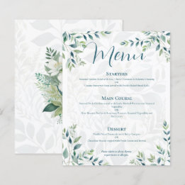 Menu de mariage économique Vert Sauge Ivoire Eucal