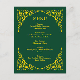 Menu de mariage Emerald Elegance