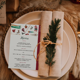 Menu de mariage en camping de montagne hivernal ru