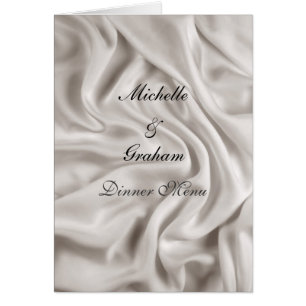 Menu de mariage ensemble de mariage à la crème
