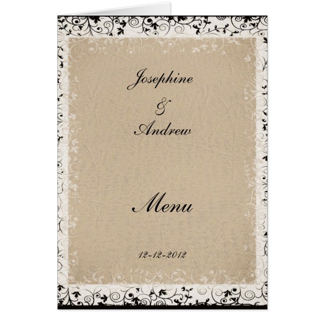 Menu de mariage le plus populaire (Devant)