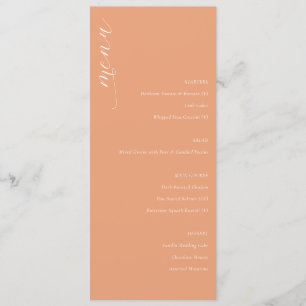 Menu de mariage minimaliste Péché élégant