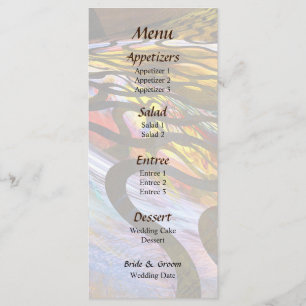 Menu de mariage serpent fractal