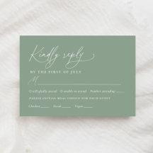 Menu de mariage tournesol vert sauge