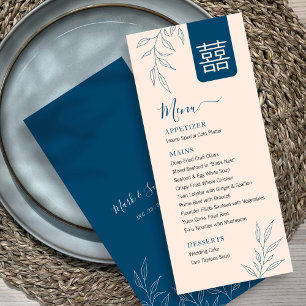 Menu de minimalisme de laisser le Mariage chinois