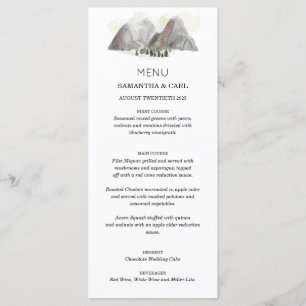 Menu de montagne d'aquarelle
