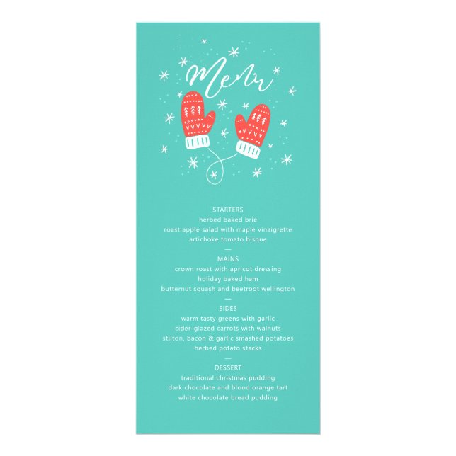 Menu de Noël Hygge Mittens (Devant)